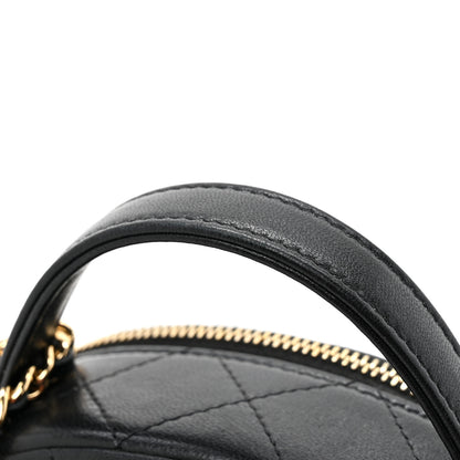 Chanel Lambskin Quilted Chic Riviera Top Handle Vanity Case Black 14 of 14