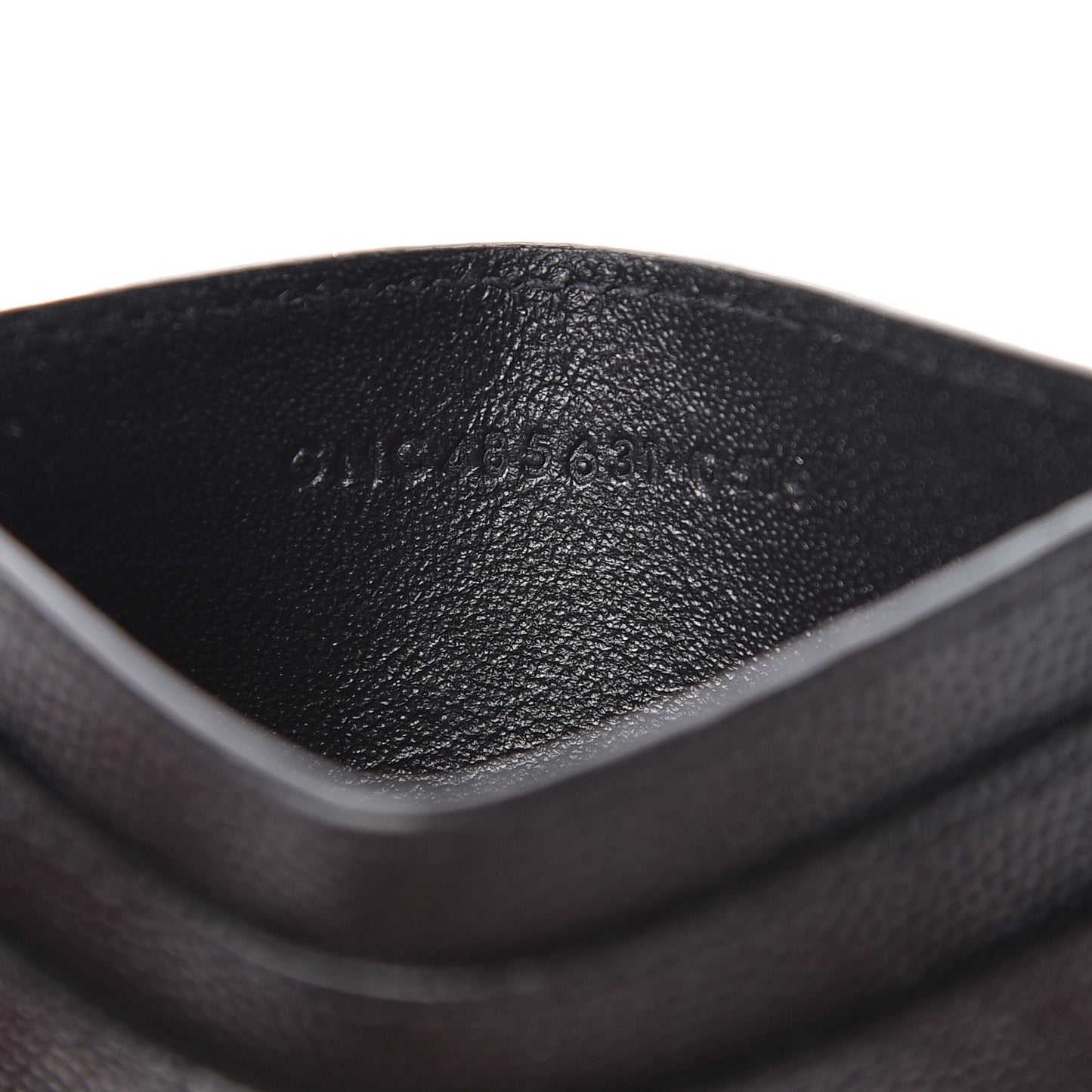 Grain De Poudre Monogram Credit Card Case Black