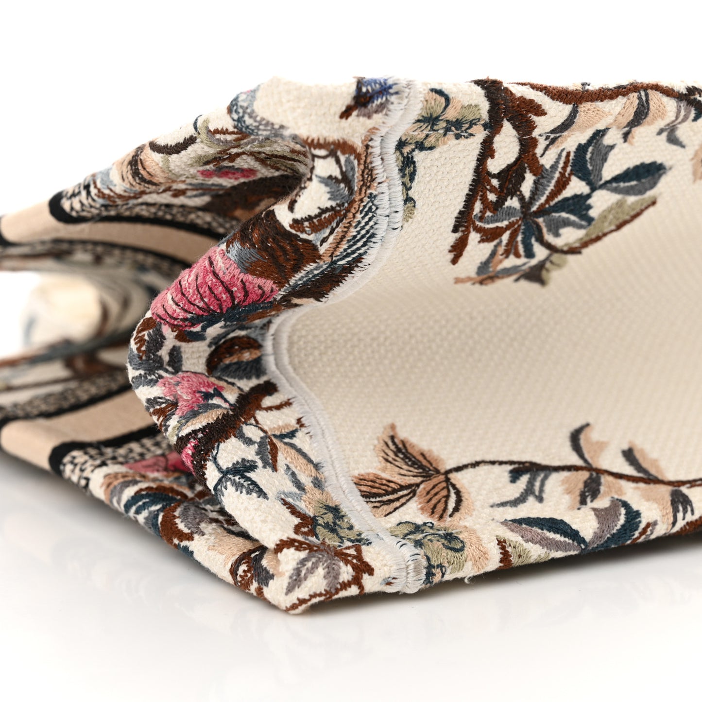 Canvas Jardin Botanique Embroidered Small Book Tote Multicolor