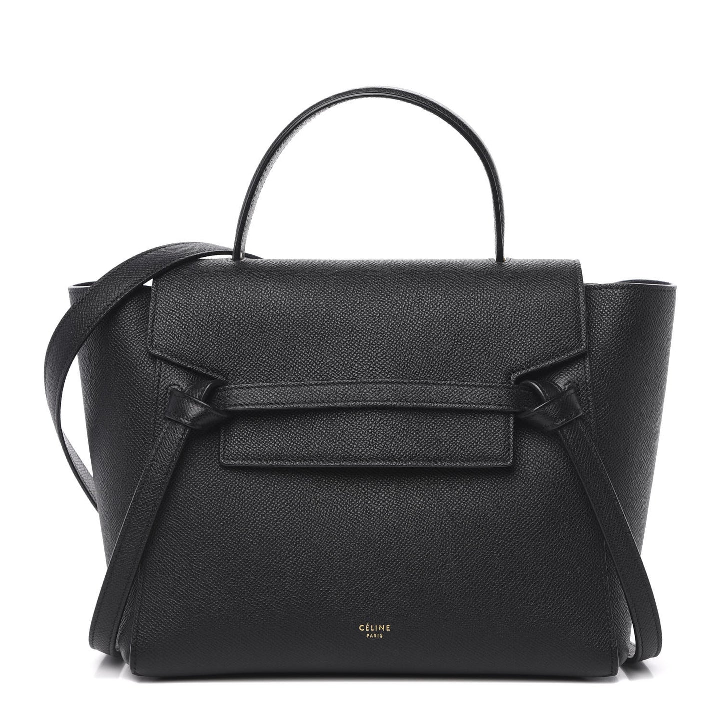Grained Calfskin Micro Belt Bag Black