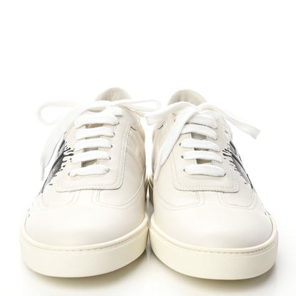 Hermes Swift Peinture Fraiche Mens Quicker Sneakers 42 White Black 2 of 10