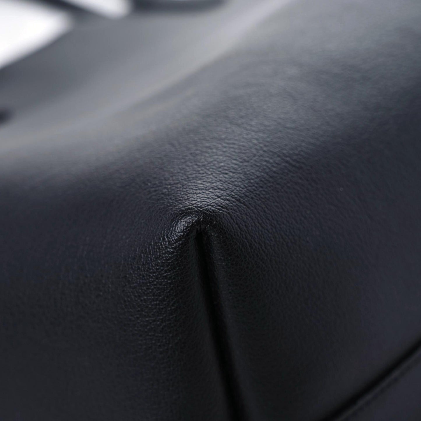 Calfskin Large Shopping Tote Black