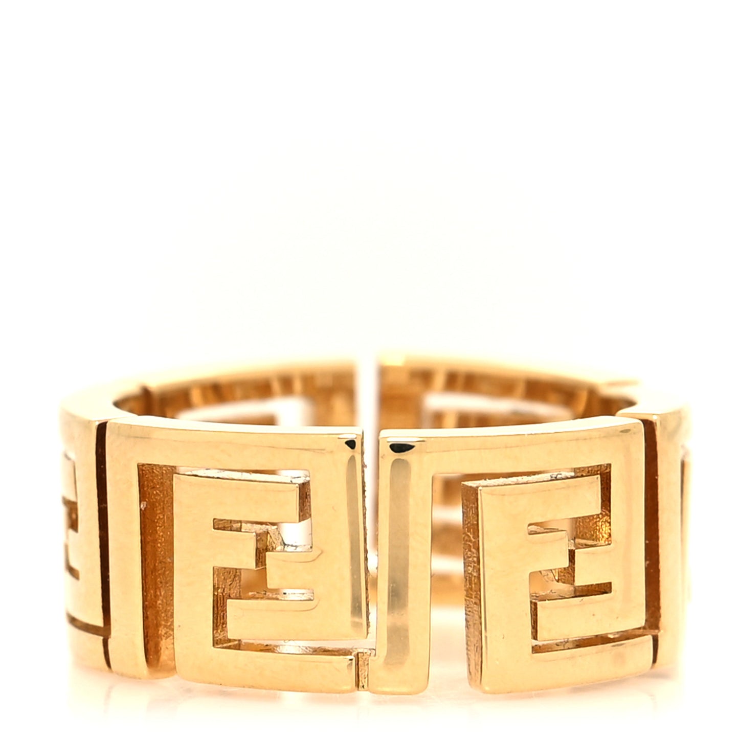 X VERSACE Metal Fendace O'Lock Ring M Gold