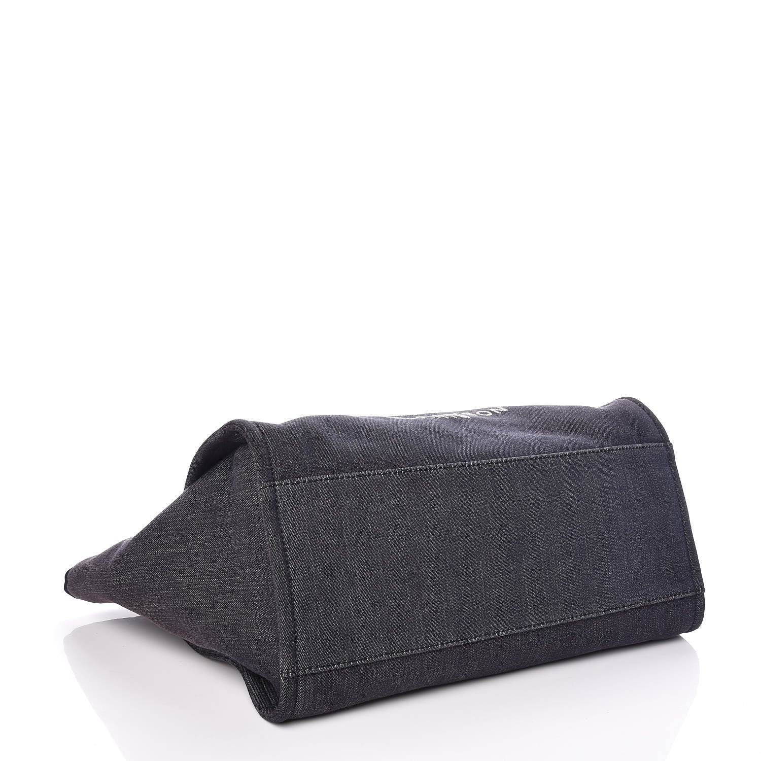 Chanel Denim Large Deauville Tote Dark Blue 4 of 9
