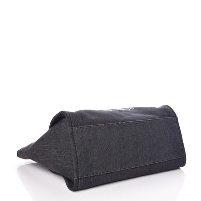 Chanel Denim Large Deauville Tote Dark Blue 4 of 9