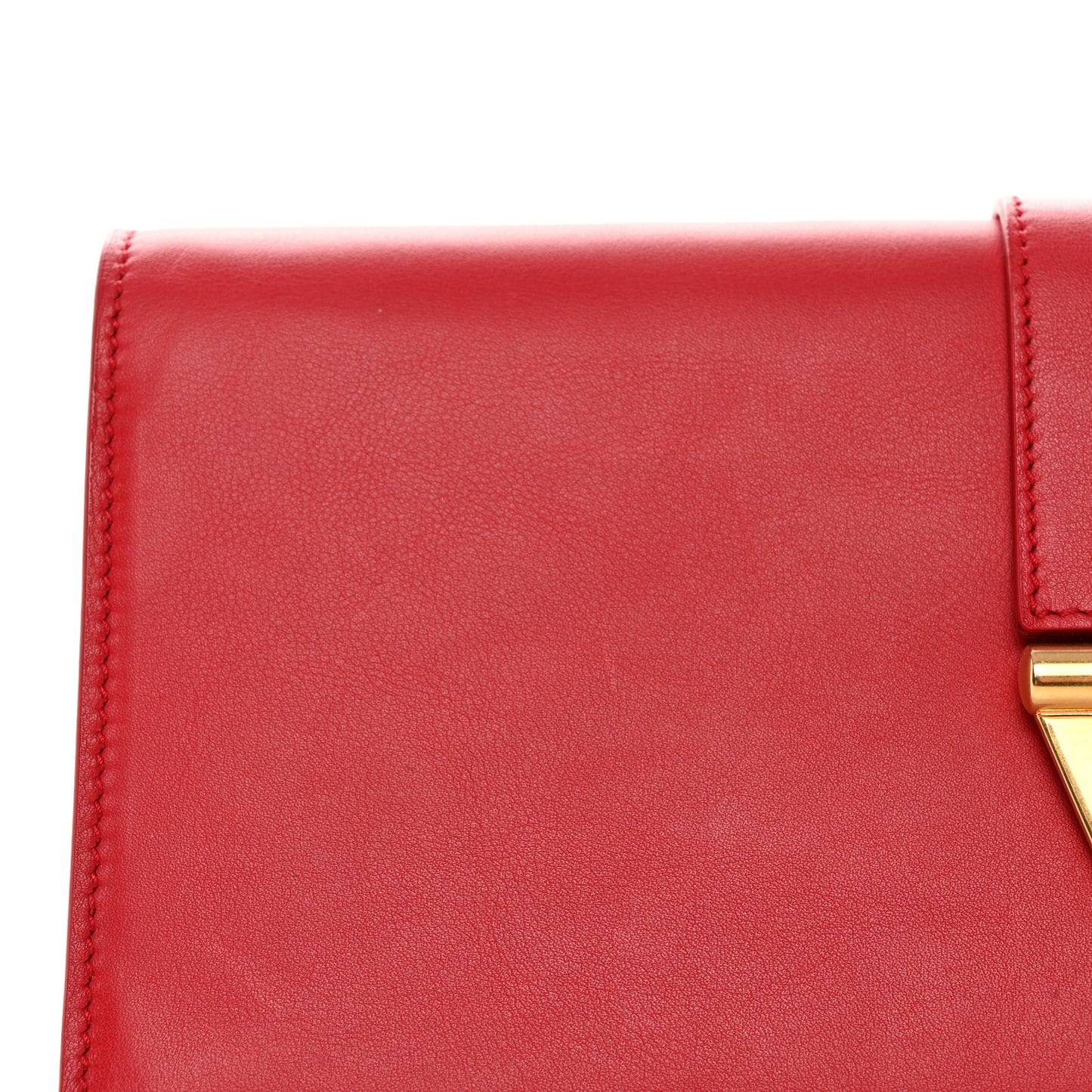 Calfskin Classic Y Ligne Clutch Red