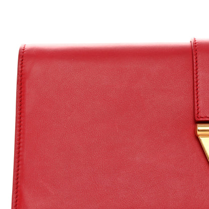 Saint Laurent Calfskin Classic Y Ligne Clutch Red 8 of 13