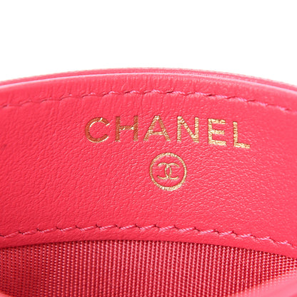Chanel Shiny Goatskin Quilted 19 Card Holder Dark Pink 5 of 8