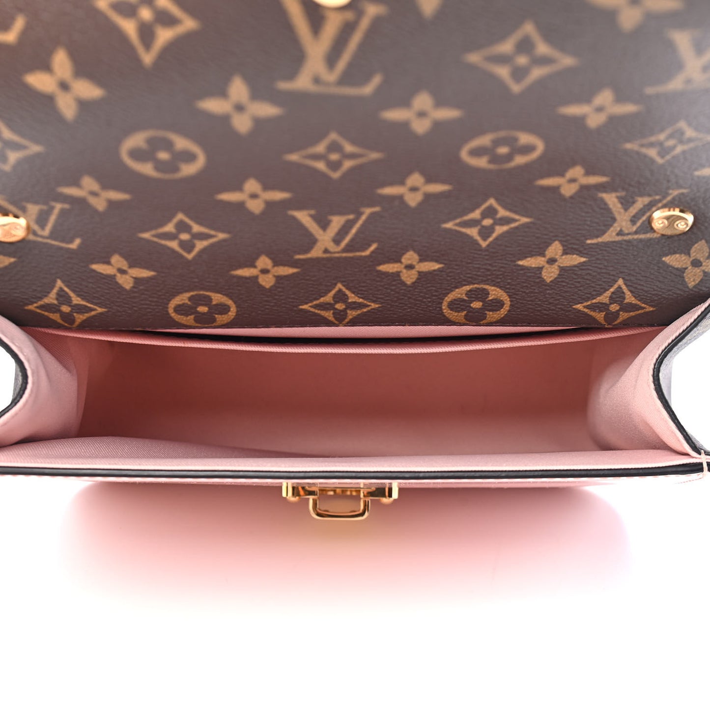 Patent Calfskin Monogram Cherrywood BB Rose Ballerine