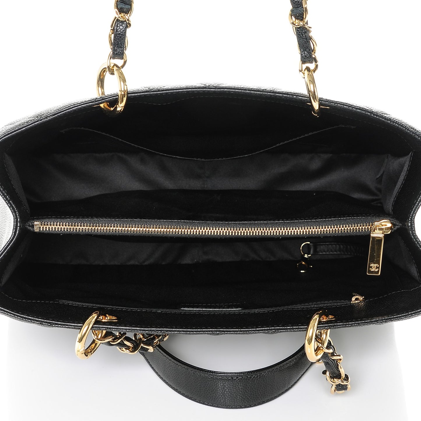 Caviar Quilted Grand Shopping Tote GST Black