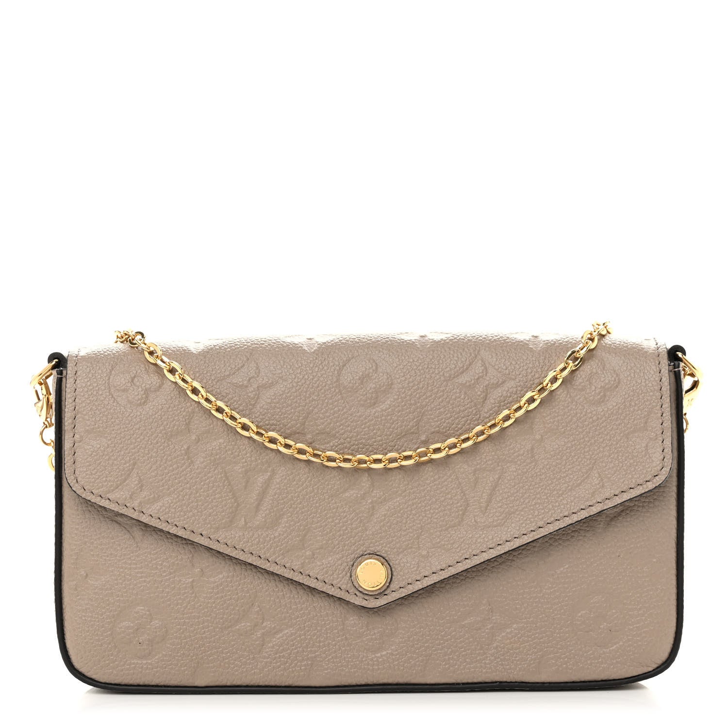 Louis Vuitton Empreinte Pochette Felicie Chain Wallet Tourterelle 3 of 10