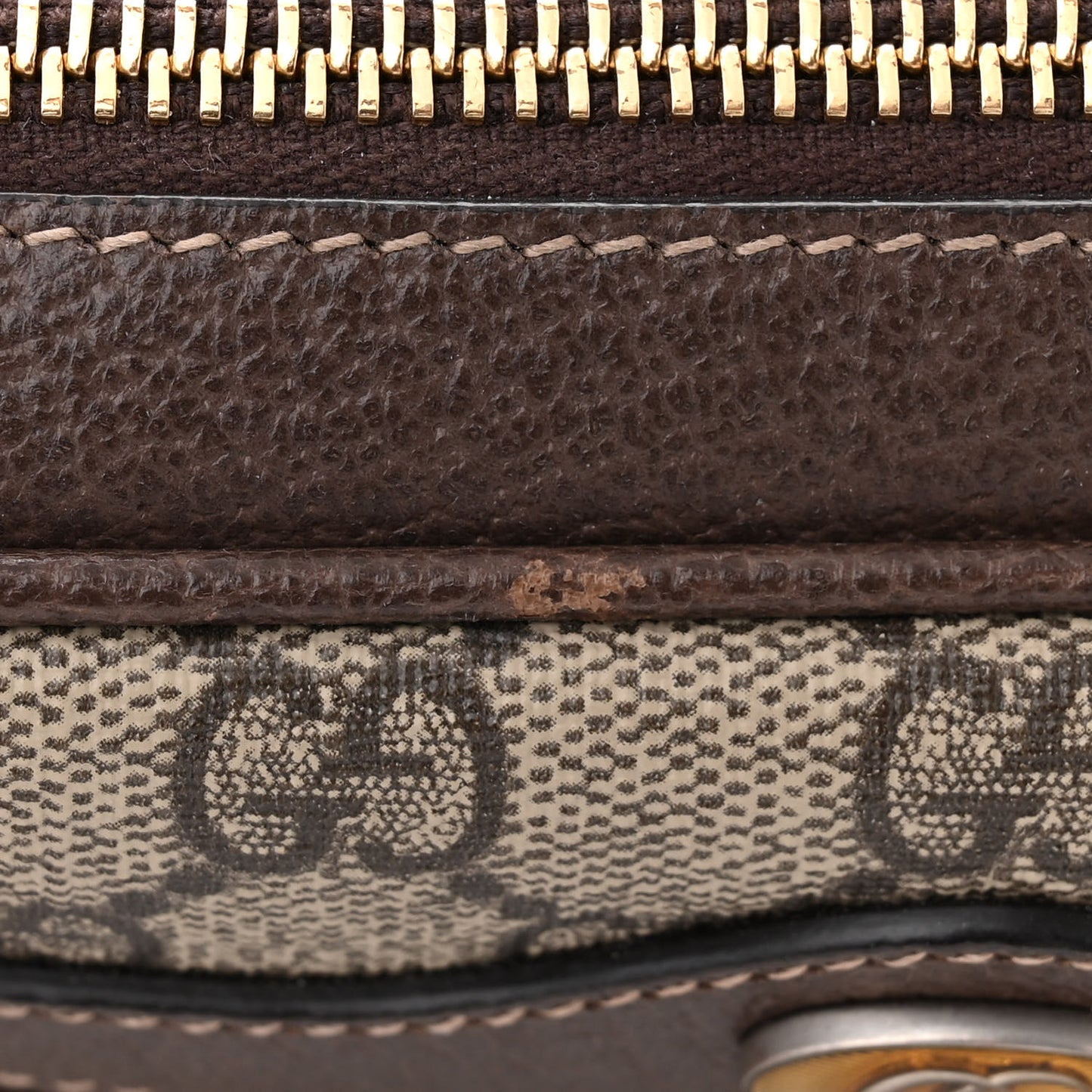 GG Supreme Monogram Web Mini Ophidia Shoulder Bag Brown