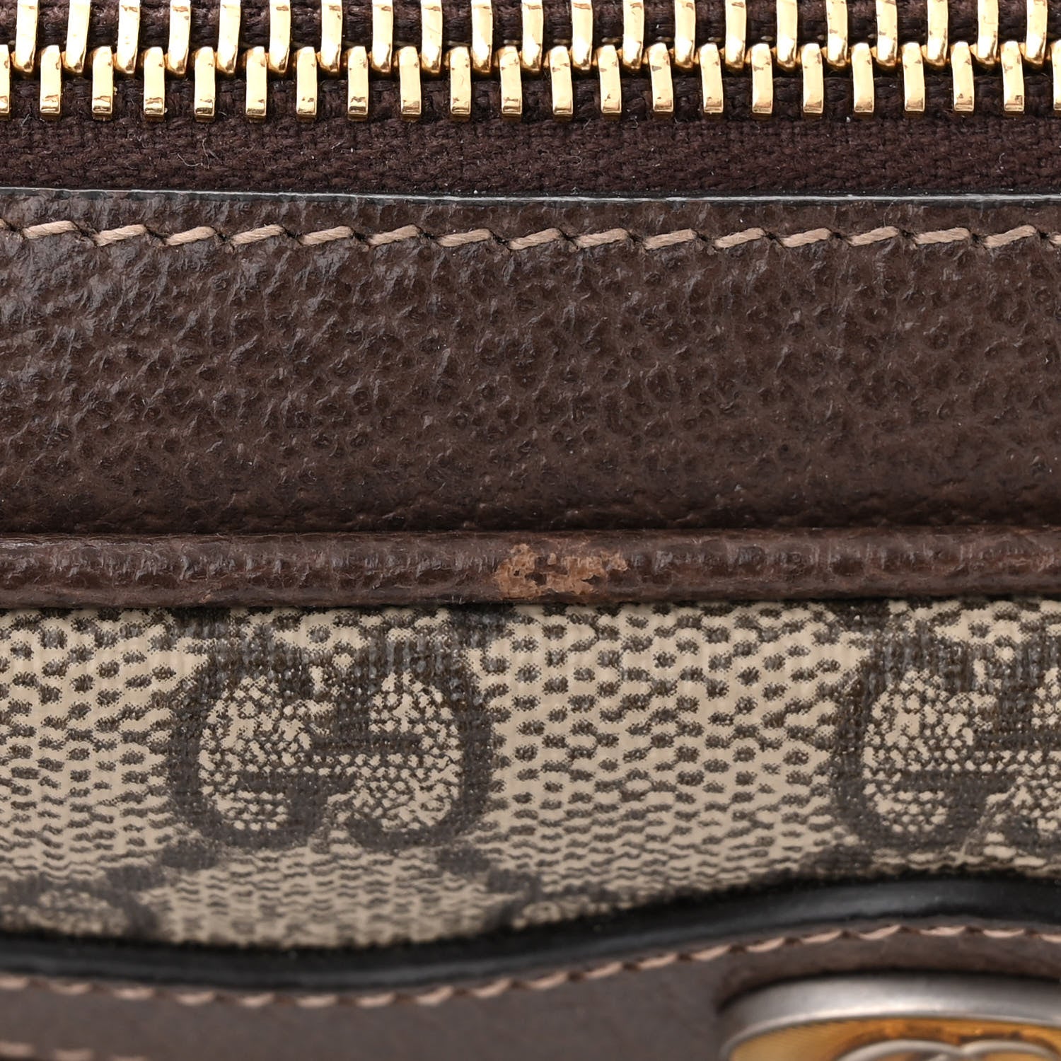 Gucci GG Supreme Monogram Web Mini Ophidia Shoulder Bag Brown 11 of 11