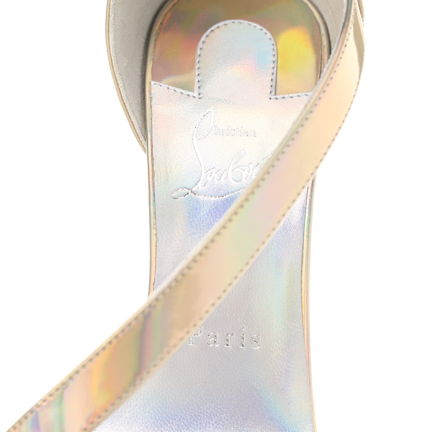 Christian Louboutin Patent Psychic Astridal 100 Pumps 37 Gold 7 of 9