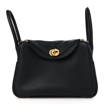 Hermes Taurillon Clemence Lindy 26 Black 1 of 10