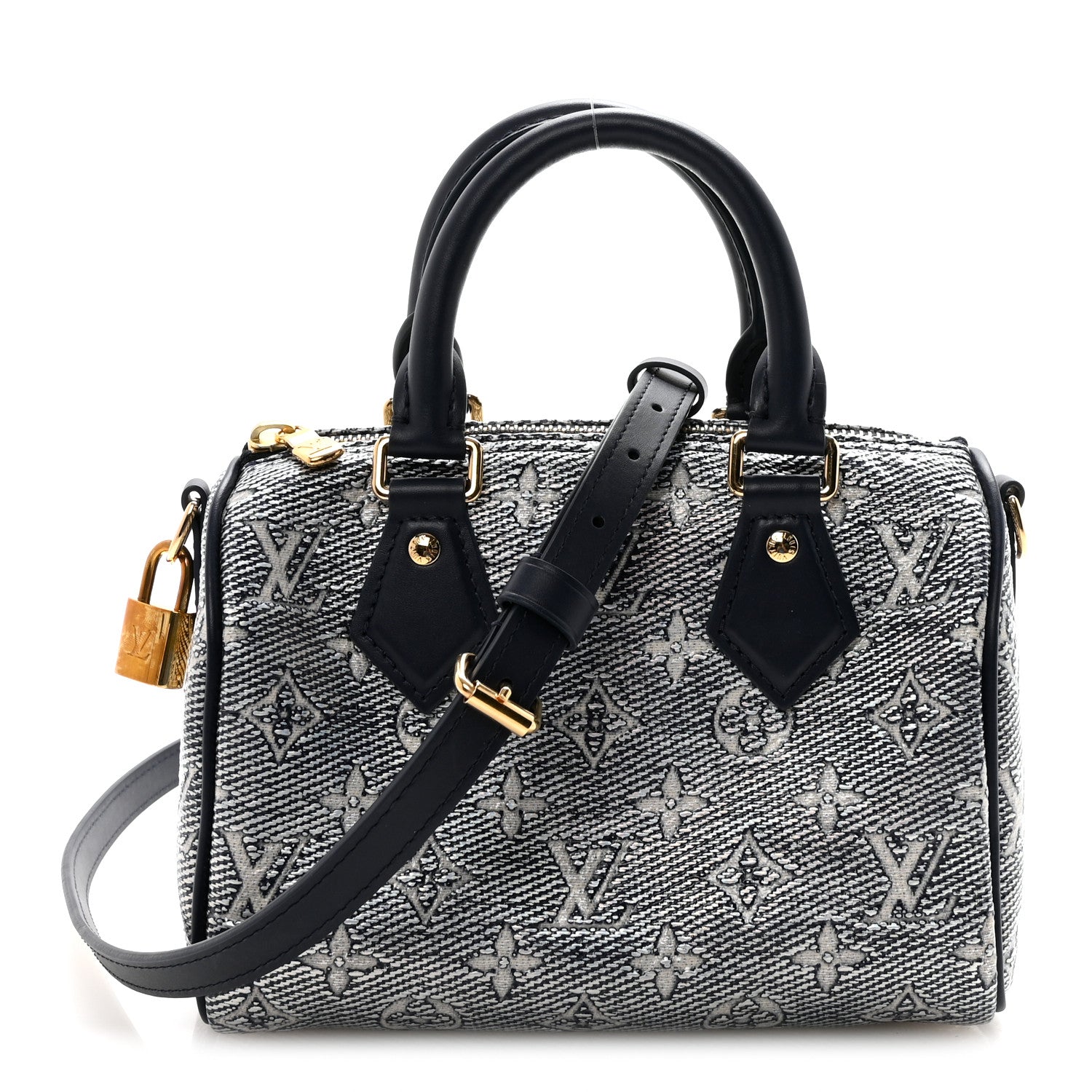 Louis Vuitton Monoglam Speedy Bandouliere 20 Blue 1 of 10