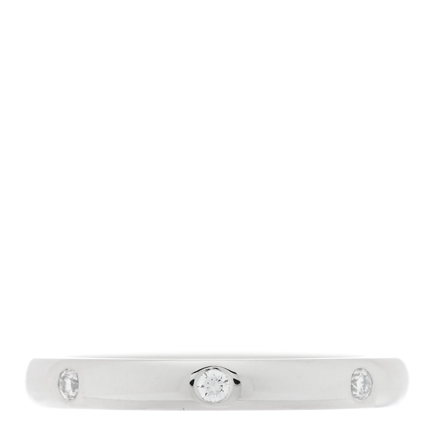 Van Cleef & Arpels Platinum Diamond Tendrement Etoiles Wedding Band Ring 49 5 1 of 4