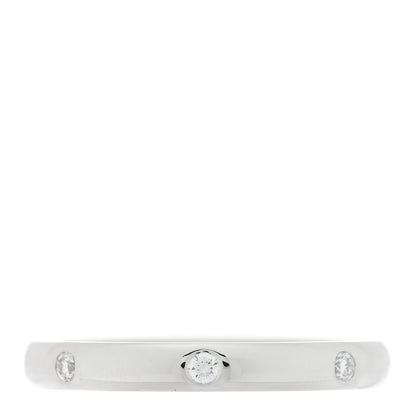 Van Cleef & Arpels Platinum Diamond Tendrement Etoiles Wedding Band Ring 49 5 1 of 4