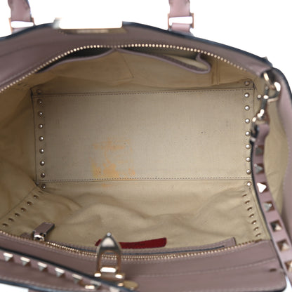 Valentino Garavani Vitello Rockstud Double Handle Tote Poudre 5 of 14