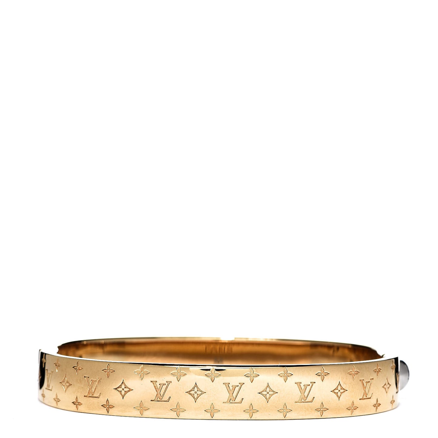 Brass Monogram Nanogram Cuff M Gold