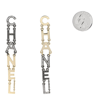 Chanel Crystal Pearl Bright Young Things Earrings Gold Ruthenium 2 of 4