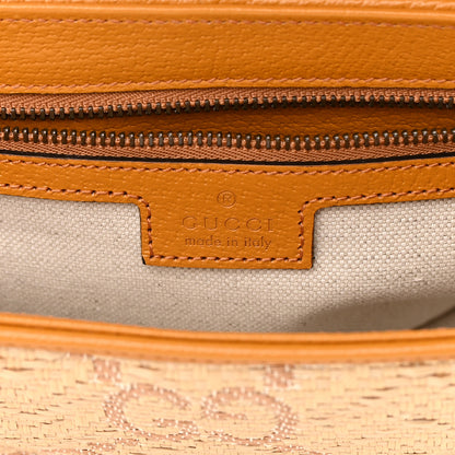 Gucci Raffia GG Monogram Matelasse Small GG Marmont Shoulder Bag Natural Beige Off White Sun Oil 6 of 12