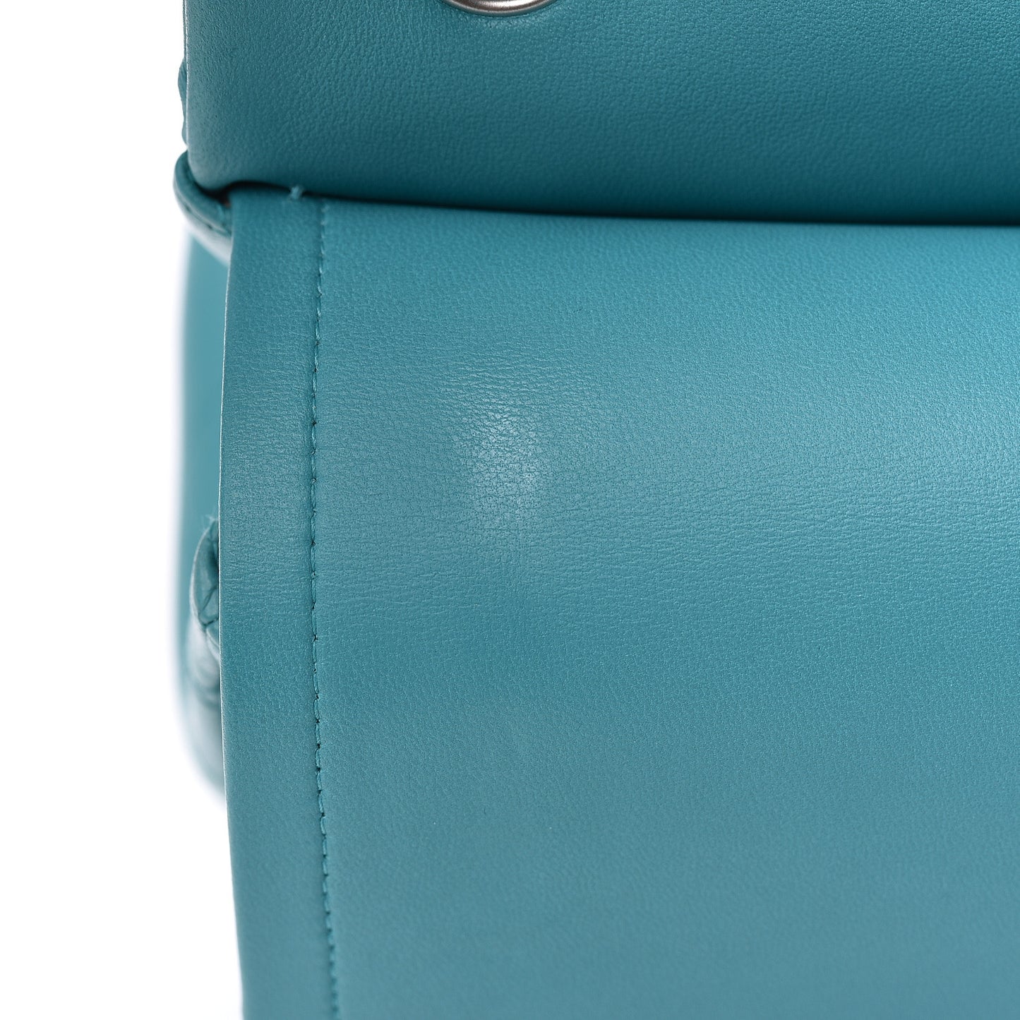 Lambskin Quilted Jumbo Double Flap Turquoise