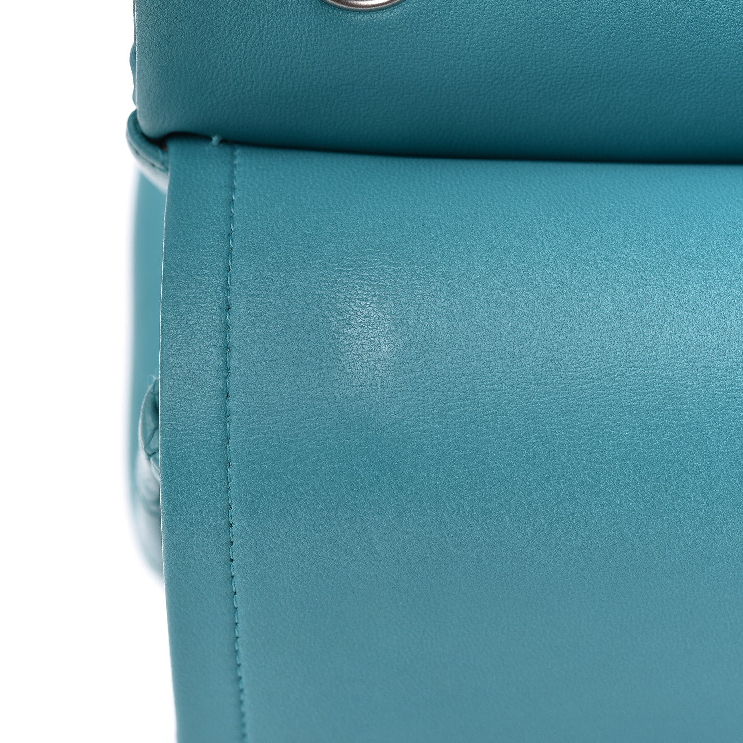Chanel Lambskin Quilted Jumbo Double Flap Turquoise 15 of 16
