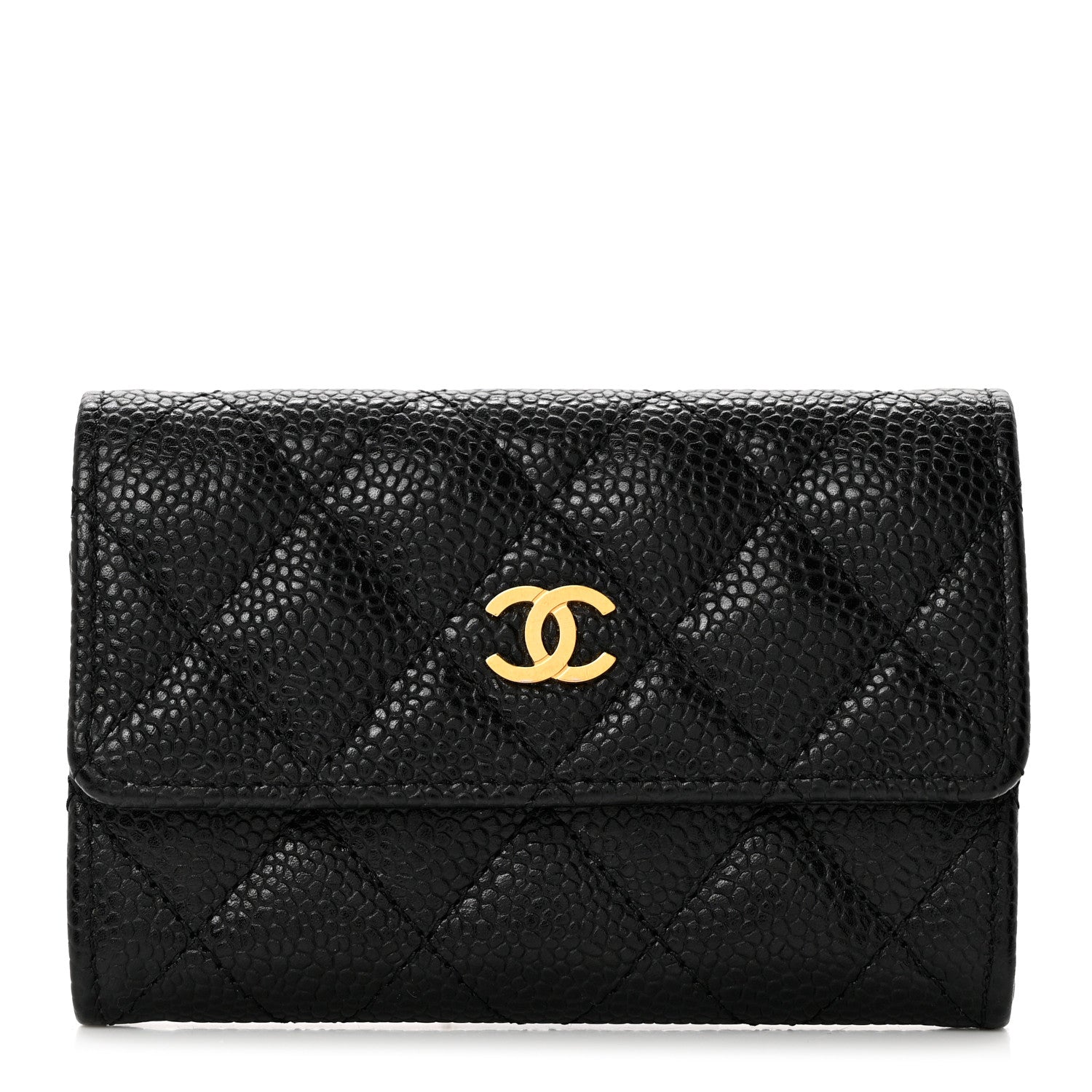 Chanel Caviar Quilted Flap Card Holder Black 1 of 8