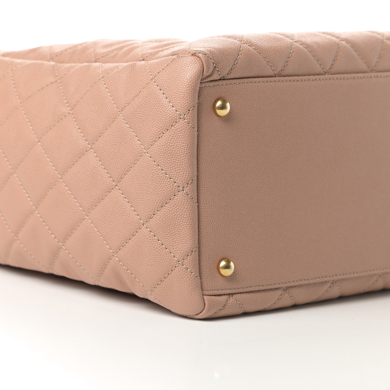 Chanel Caviar Quilted Large Coco Handle Shopping Tote Beige 11 of 13