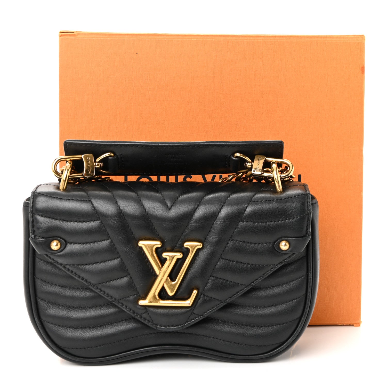 Louis Vuitton Calfskin New Wave Chain PM Black 10 of 10