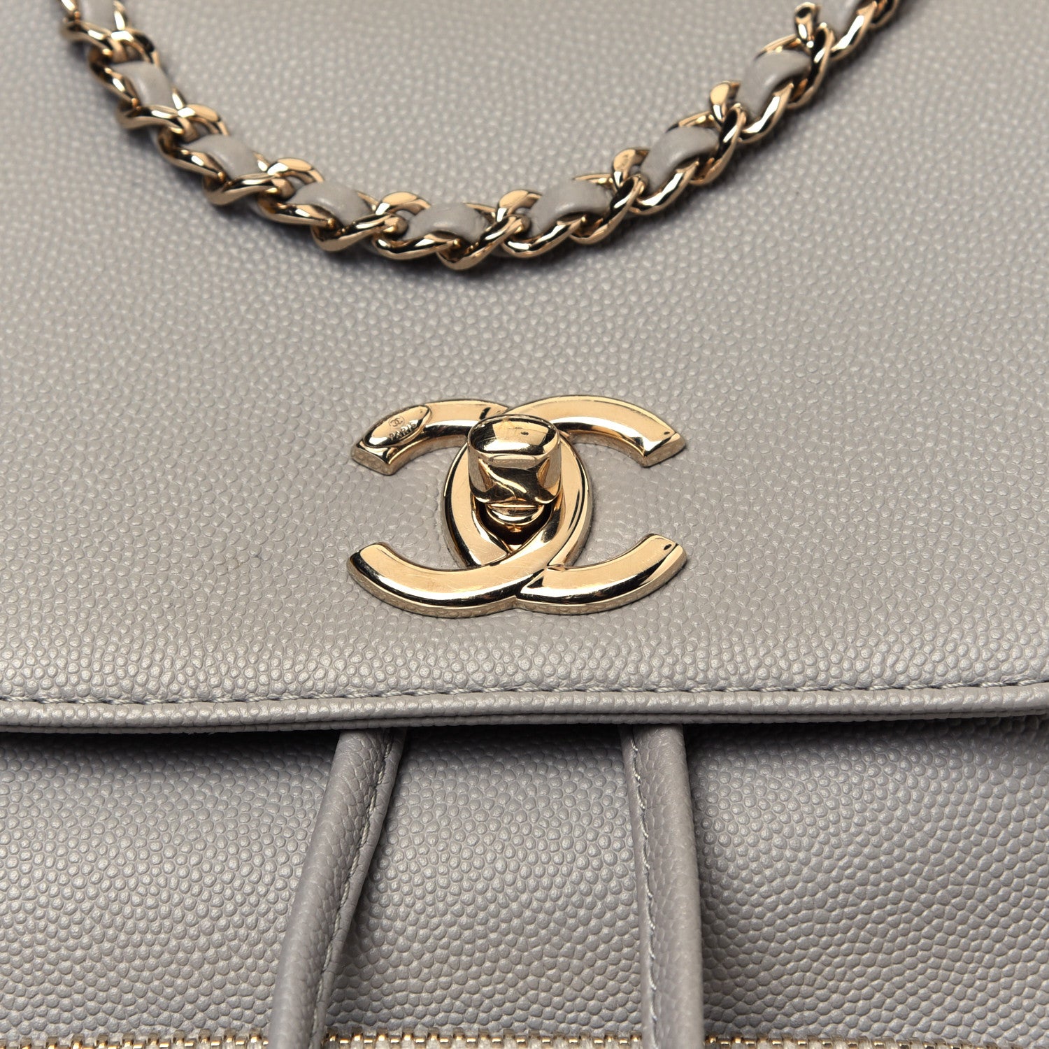 Chanel Caviar Quilted Business Affinity Backpack Grey 12 of 14