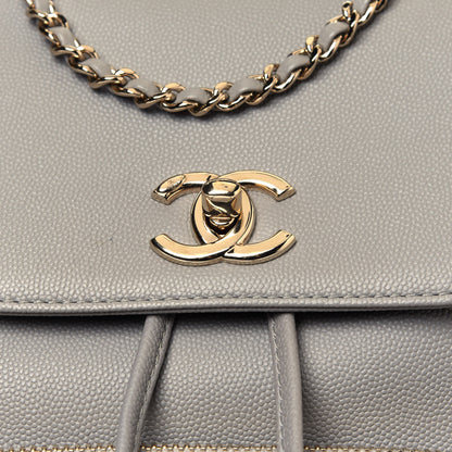 Chanel Caviar Quilted Business Affinity Backpack Grey 12 of 14