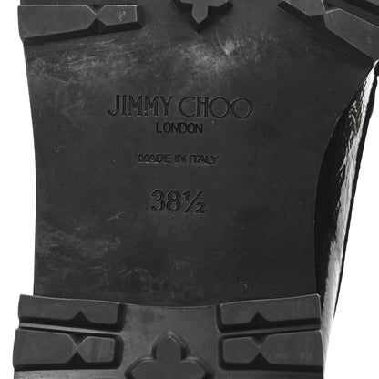 Jimmy Choo Naplack Crystal Welt Deanna 30 Penny Loafers 38.5 Black 7 of 8