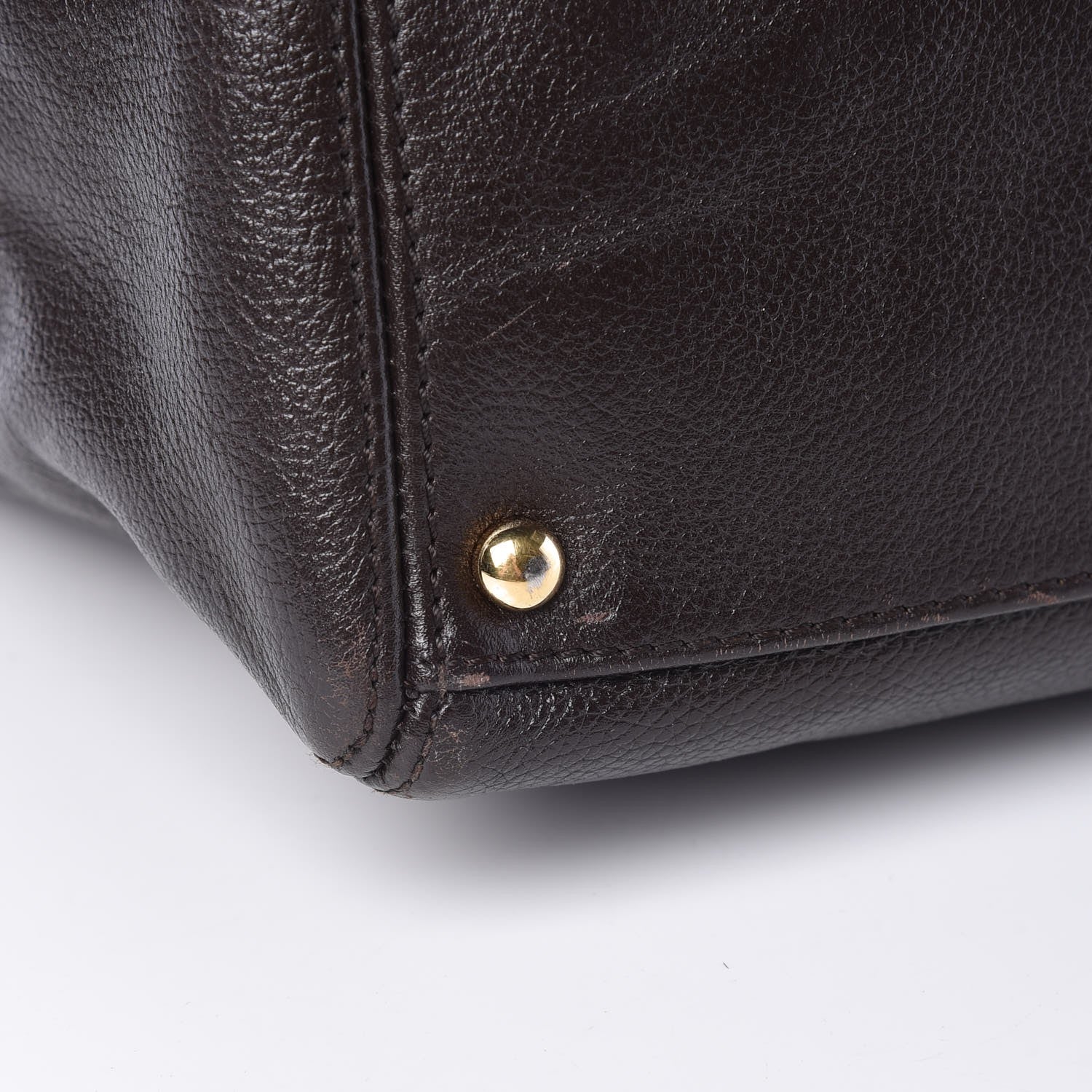 Chanel Calfskin Cerf Executive Shopper Tote Dark Brown 10 of 13