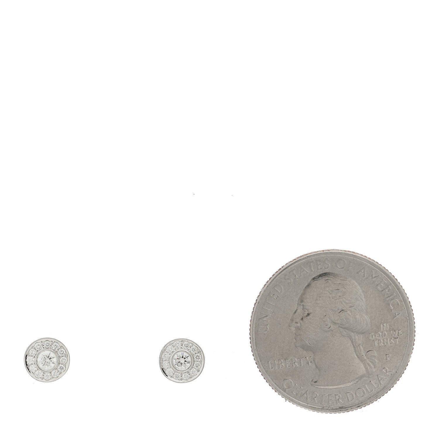 Tiffany Platinum Diamond Mini Circlet Earrings 2 of 4