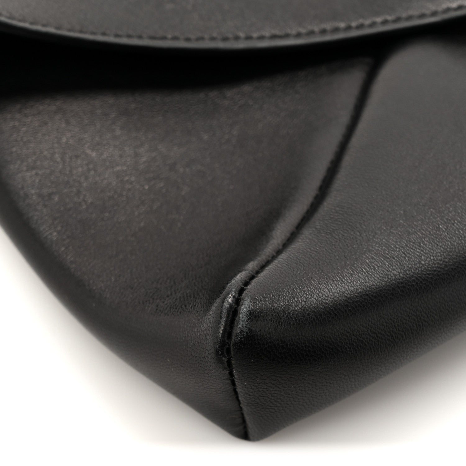Saint Laurent Lambskin Small Cassandre Envelope Pouch Black 8 of 8