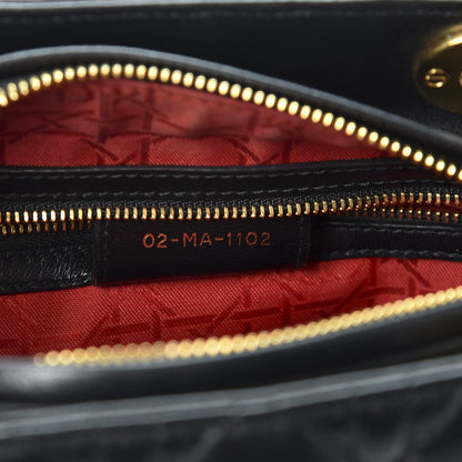 Christian Dior Lambskin Cannage Medium Lady Dior Black 8 of 9