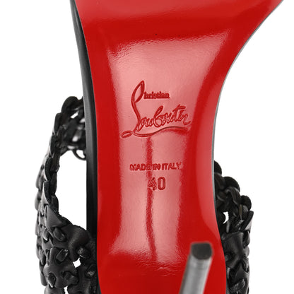Christian Louboutin Kid Braided Calamazone 85 Sandals 40 Black 6 of 13
