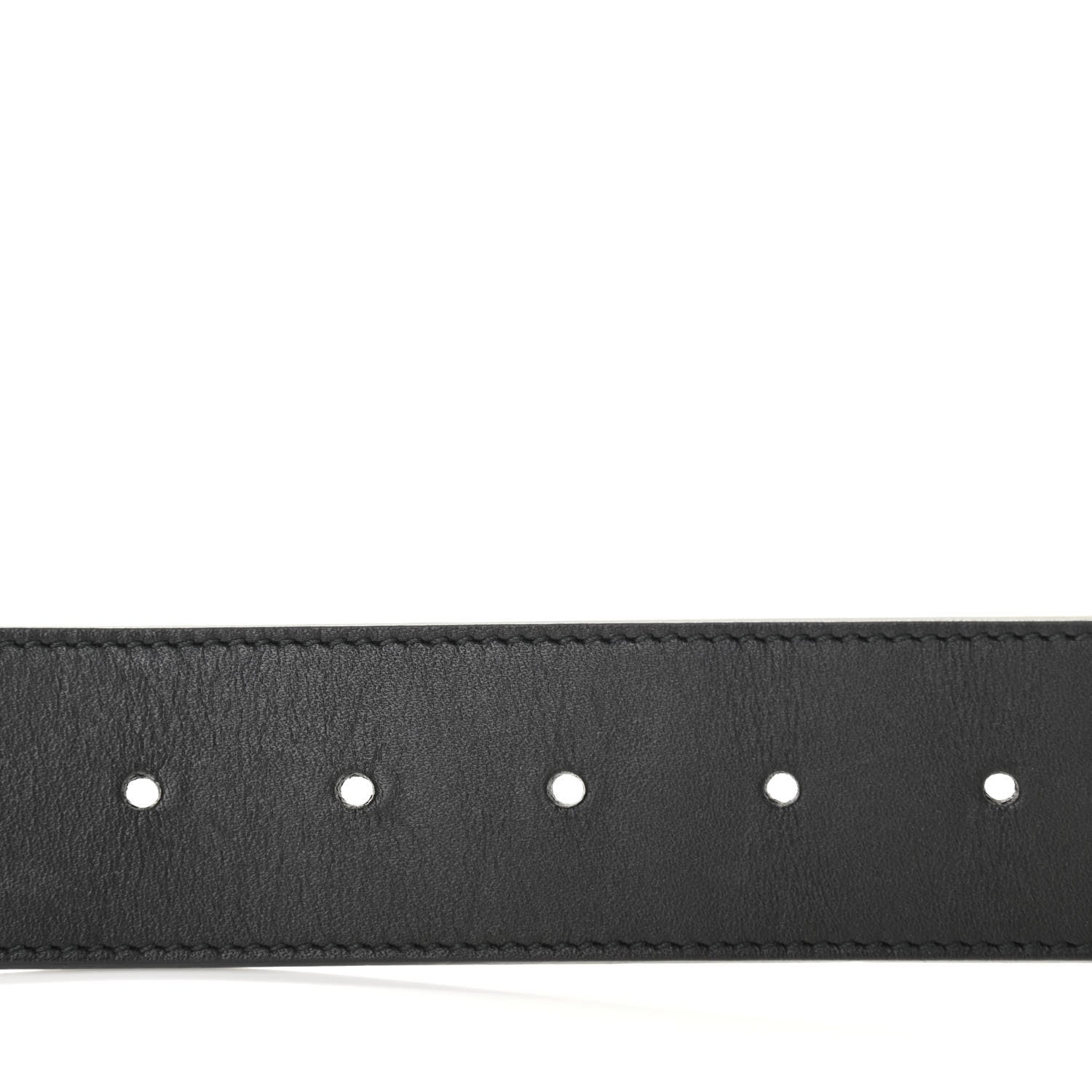 Gucci Moon Calfskin Pearl Double G 40mm Belt 80 32 Black Cream 10 of 10