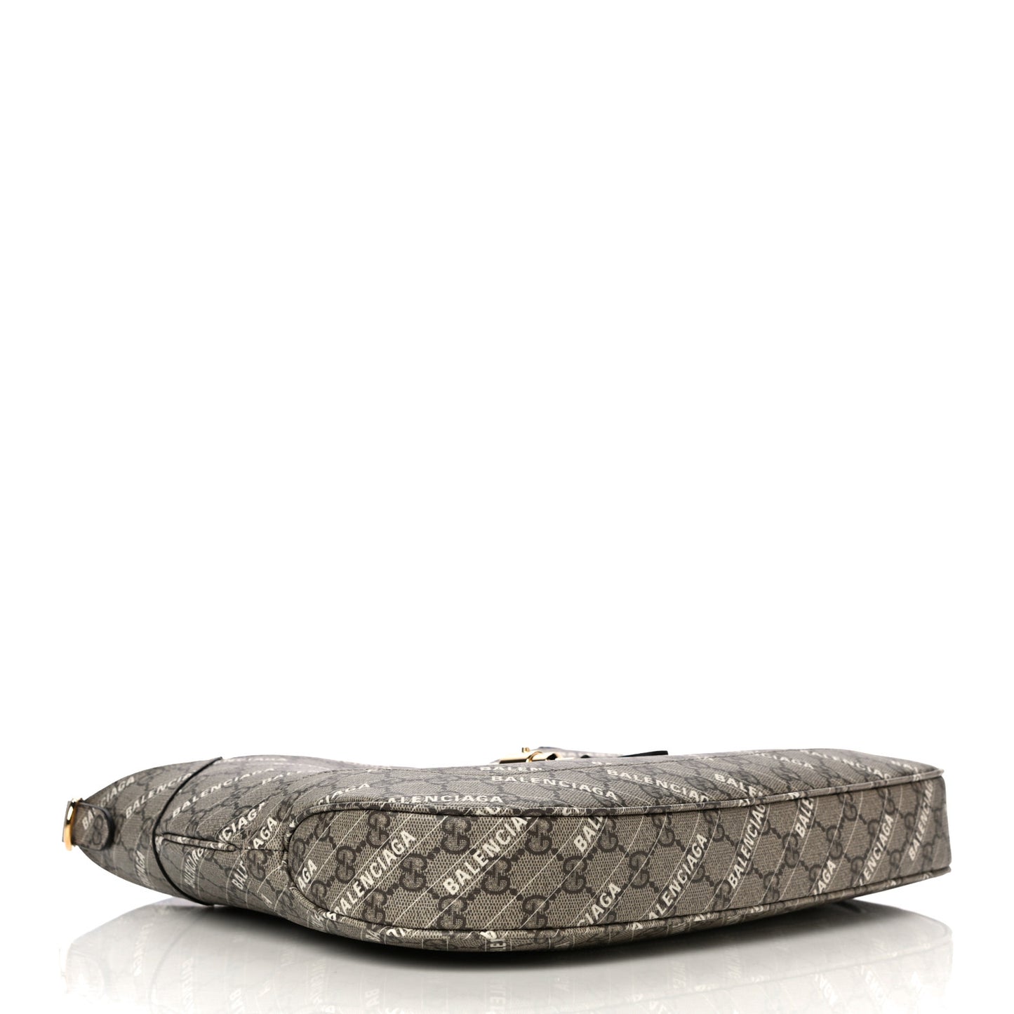 X BALENCIAGA GG Supreme Monogram Logo Print Medium Jackie 1961 Hobo Beige Ebony