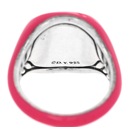 David Yurman Sterling Silver Pinky Ring 44 3 Pink 4 of 4