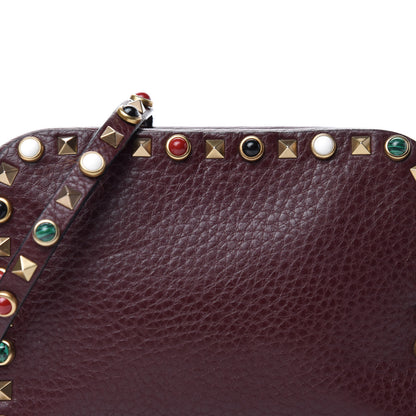 Valentino Garavani Pebbled Calfskin Rockstud Rolling Camera Bag Rubin 9 of 9