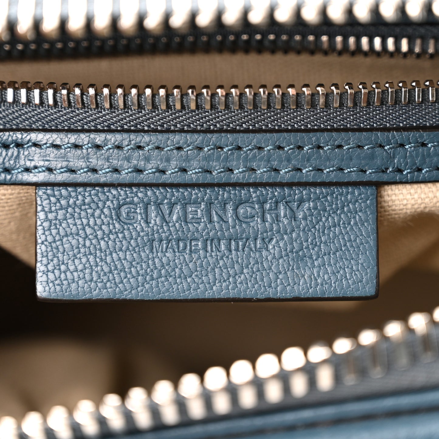 Sugar Goatskin Mini Antigona Oil Blue