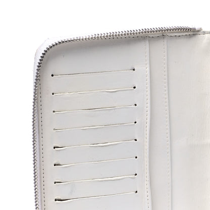 Chanel Lambskin Camellia Embossed Zip Around Organizer Wallet Off White 6 of 7