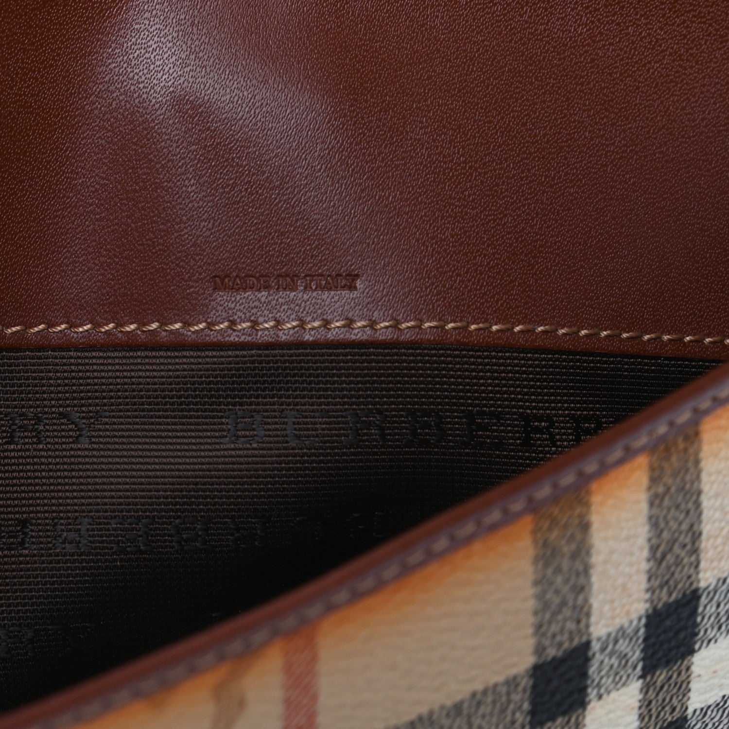 Burberry Haymarket Check Continental Wallet Brown 8 of 8