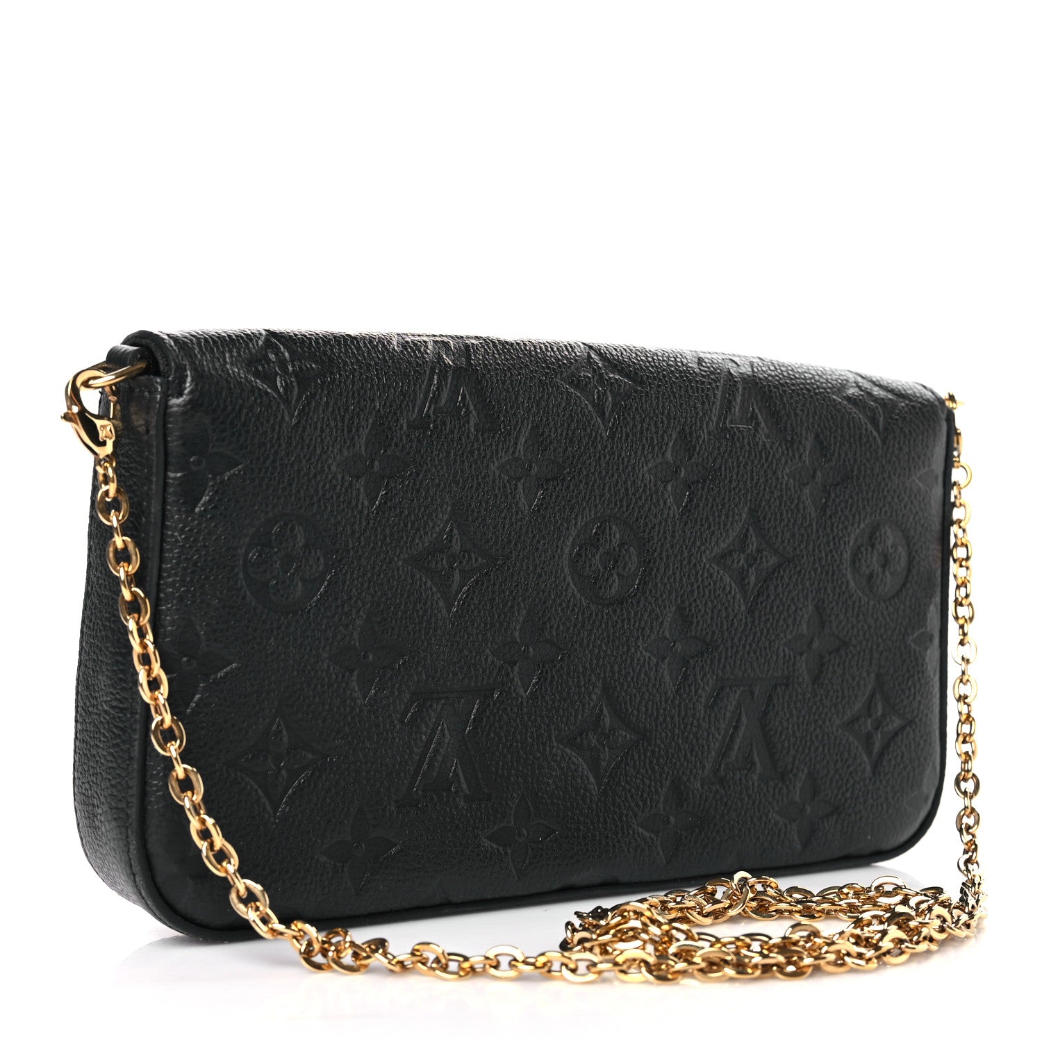 Louis Vuitton Empreinte Pochette Felicie Chain Wallet Black 4 of 10