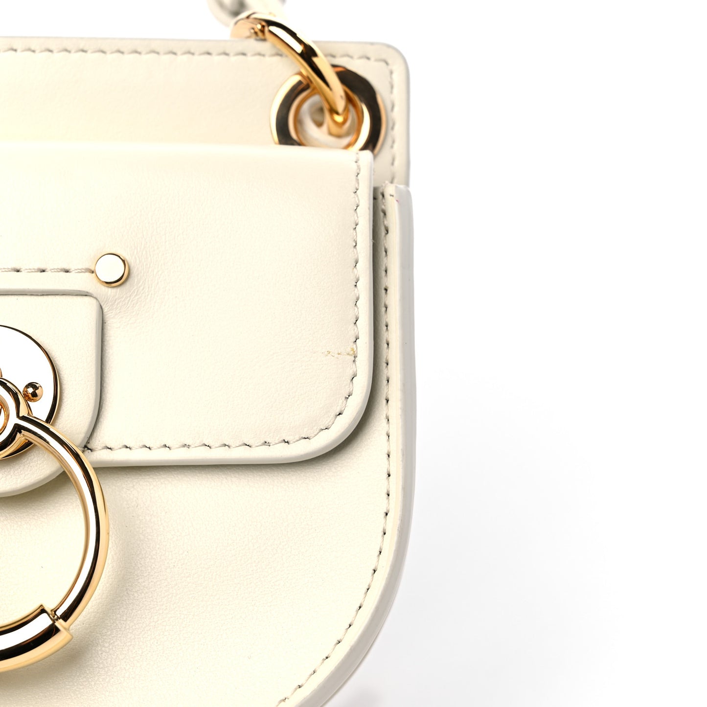 Calfskin Tess Mini Crossbody Bag Natural White