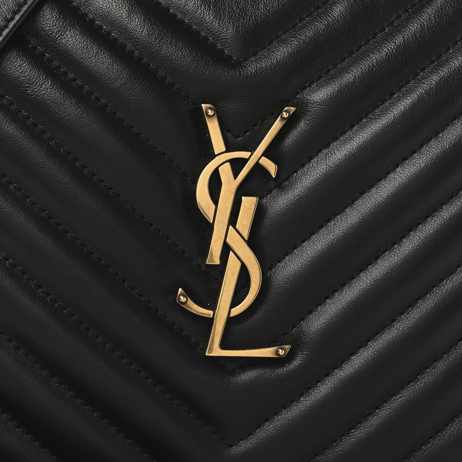 Saint Laurent Calfskin Matelasse Monogram Lou Camera Bag Black 8 of 10