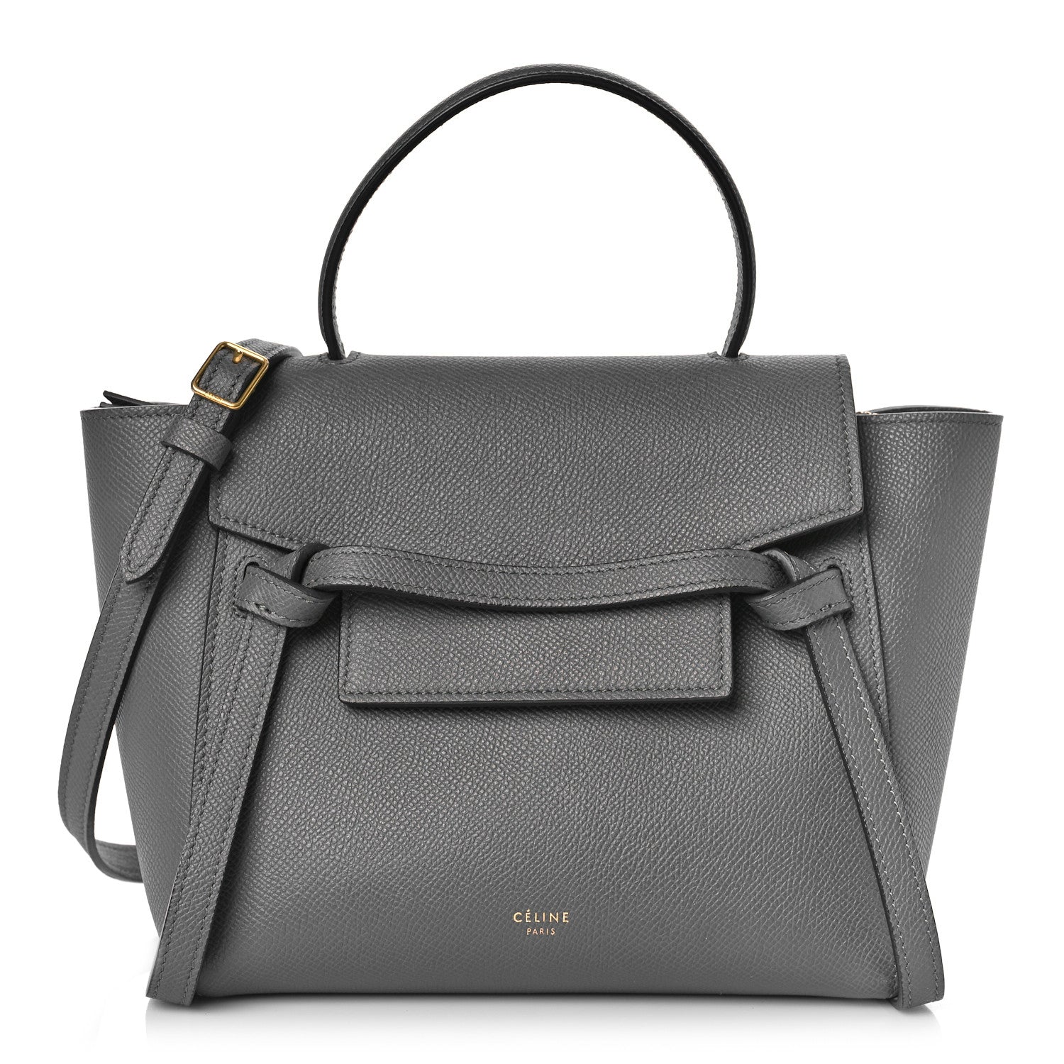 Celine Grained Calfskin Nano Belt Bag Grey 1 of 9